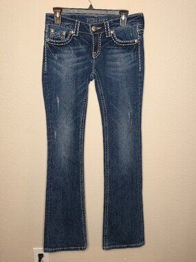 Miss Me Denim Brand Sunny Boot Women's Distressed Jeans, Size 28